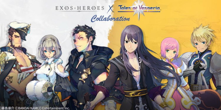 Menginformasikan kalau kolaborasi terbaru Exos Heroes dengan JRPG populer Tales of Vesperia akan diadakan sampai tanggal 10 Maret mendatang