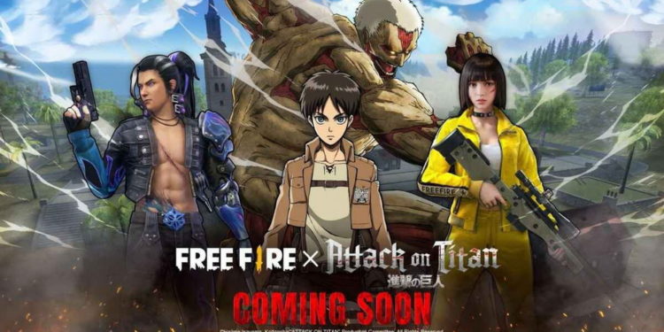 Menginformasikan kalau Free Fire memang akan mengadakan kolaborasi dengan anime populer Attack on Titan