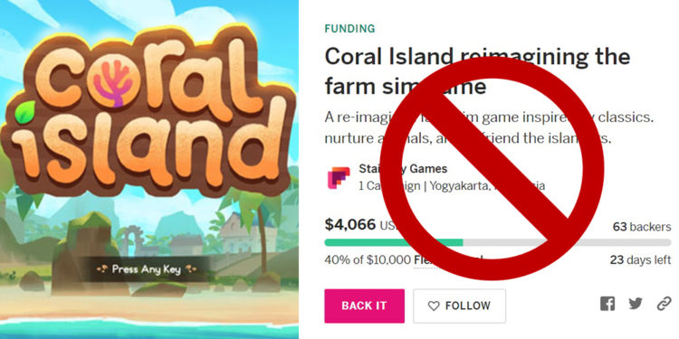 Sebuah halaman donasi palsu yang mengatasnamakan Coral Island di situs Indiegogo akhirnya berhasil terendus