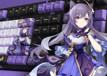 Official Store Mihoyo akan memasarkan keyboard mekanikal bertema Keqing dari Genshin Impact mulai awal bulan Juni 2021