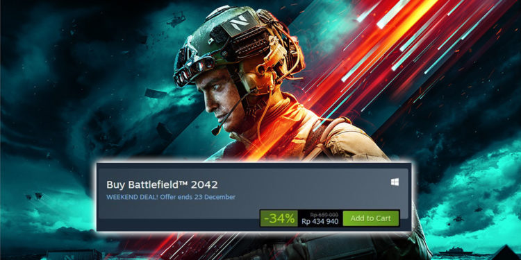 Battlefield 2042 sudah mendapatkan diskon cukup besar hingga 34% di Steam meski baru aja dirilis sejak 19 November kemarin.