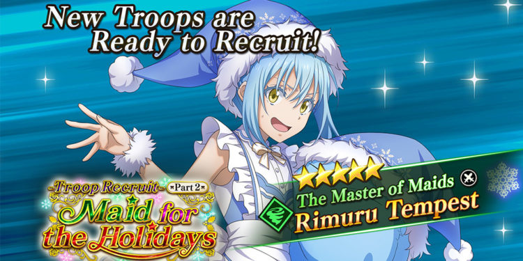 Mulai hari ini, Maid Rimuru sudah bisa kamu mainkan di Slime Isekai Memories jika beruntung bisa mendapatkannya melalui gacha.