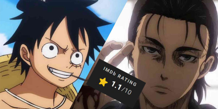 Fans One Piece dan Attack on Titan saling melakukan review bomb untuk berbagai episode terbaru yang tayang di situs IMDb.