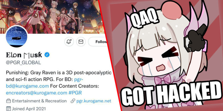Hari ini akun Twitter resmi Punishing Gray Raven sempat dibobol hacker yang menggunakannya untuk promosi NFT atas nama Elon Musk