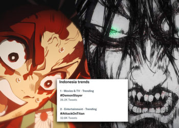 Attack on Titan Final Season Part 2 - Episode 5, dan juga Demon Slayer arc Entertainment District - Episode 10 berhasil jadi trending.