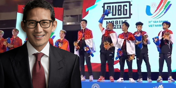Sandiaga mengaku sangat bangga dengan tim PUBG Mobile Indonesia setelah sumbang medali emas di ajang SEA Games 2021 kemarin malam