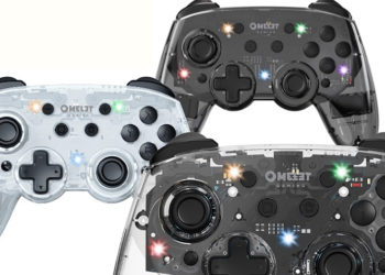 Omelet Gaming Pamer Kontroler Crystalline Pro Series dengan Desain Transparan Keren