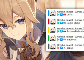 Indonesia ternyata masih kuat menempati posisi ke-4 sebagai negara dengan pemain Genshin Impact dan Honkai Impact 3 terbanyak