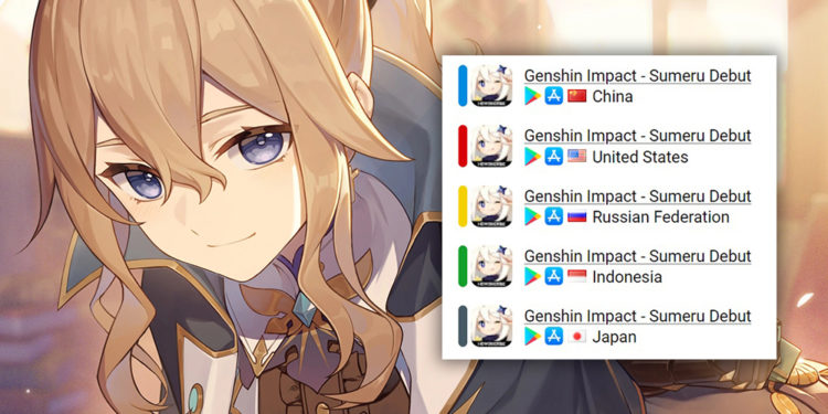 Indonesia ternyata masih kuat menempati posisi ke-4 sebagai negara dengan pemain Genshin Impact dan Honkai Impact 3 terbanyak