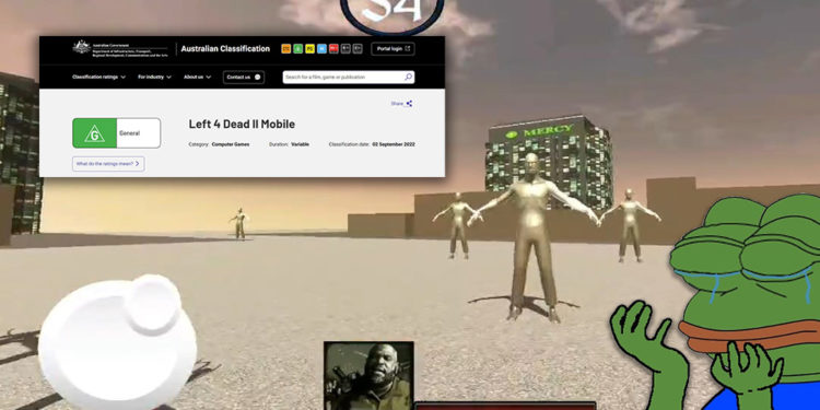 Left 4 Dead 2 mobile "awalnya" memang terlihat nyata jika melihat rumor yang muncul dari badan rating game di Australia, namun ternyata scam.