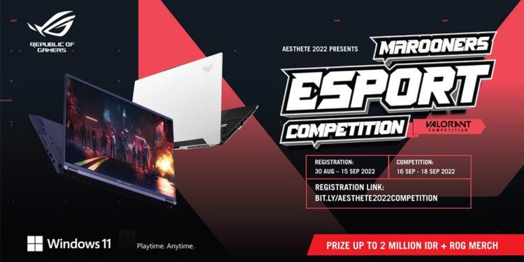 ASUS Republic of Gamers mensponsori acara Marooners Esport Competition sebagai bagian dari AESTHETE 2022.