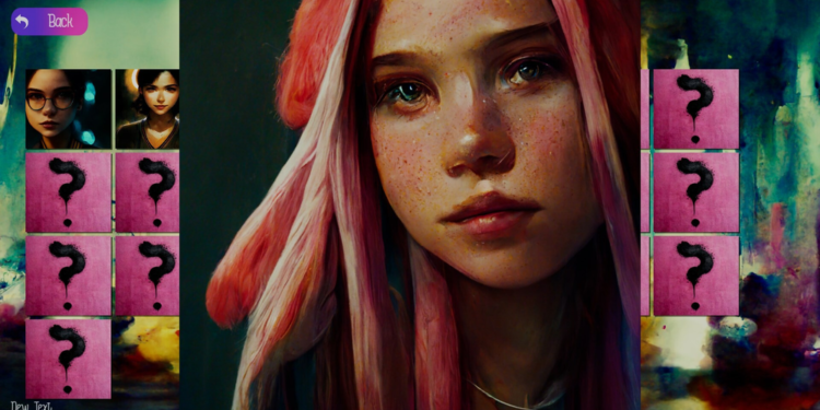 Developer Cute Pen Games memanfaatkan teknologi artwork AI yang sedang marak untuk membuat semacam game puzzle