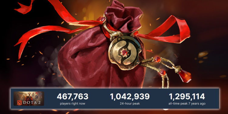 Karena hype The International 2022 dan juga arcana gratis yang dibagikan oleh Valve, jumlah pemain DOTA 2 melonjak sangat drastis.