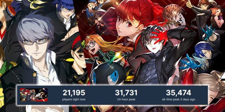 Persona 5 Royal berhasil mengalahkan jumlah pemain dari Persona 4 Golden di Steam dengan 35,474 gamer yang memainkan game tersebut.
