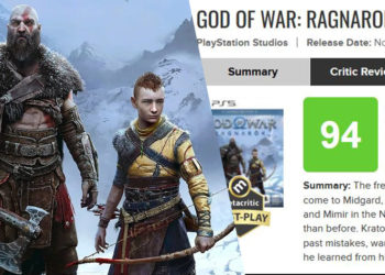 God of War telah mendapatkan skor atau nilai 94 pada situs Metacritic, yang menjadikannya sebagai game dengan rating kedua tertinggi di 2022.