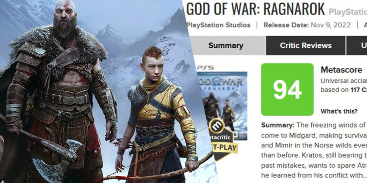 God of War telah mendapatkan skor atau nilai 94 pada situs Metacritic, yang menjadikannya sebagai game dengan rating kedua tertinggi di 2022.