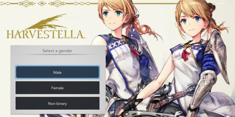 Harvestella telah dipastikan akan memberikan pilihan kepada para pemain untuk memilih gender Non-binary, disamping Male dan juga Female.