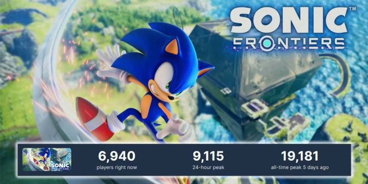 Sonic Frontiers menjadi game yang paling ramai dari seri sebelumnya di PC melalui Steam, yaitu puncaknya dengan manggaet 19,181 pemain.