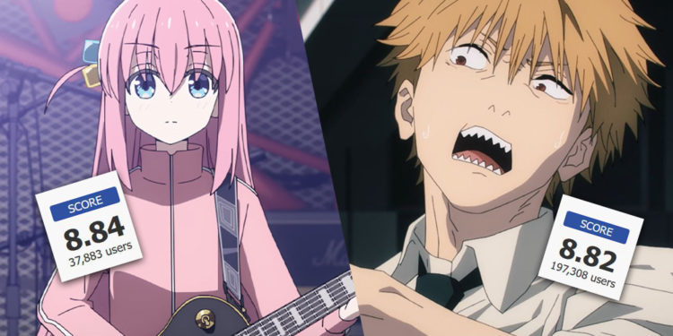 Forum anime terbesar - MyAnimeList memperlihatkan anime Bocchi the Rock memiliki rating yang lebih tinggi dibandingkan anime Chainsaw Man.
