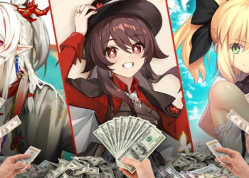 Ranking dari 7 game mobile RPG anime populer yang berhasil meraih pendapatan tertinggi di sepanjang 2022