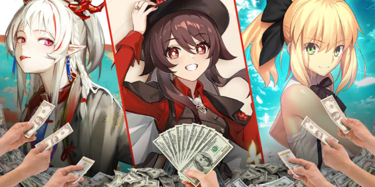 Ranking dari 7 game mobile RPG anime populer yang berhasil meraih pendapatan tertinggi di sepanjang 2022