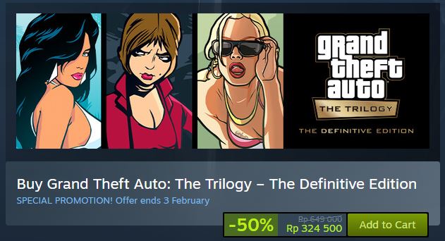 Rilis di Steam, GTA: The Trilogy - The Definitive Edition Langsung ...