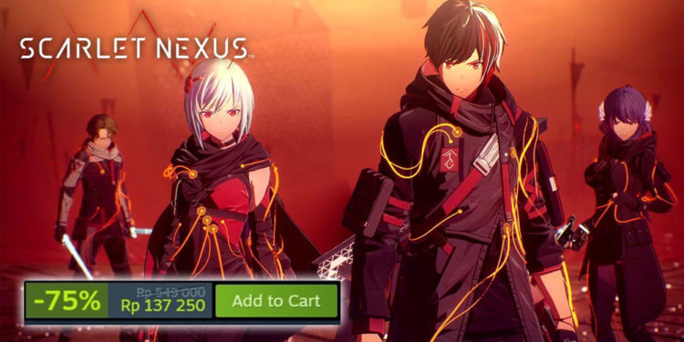 Scarlet Nexus mendapatkan promosi diskon 75%, dimana harga IDR 500 Ribuan yang harusnya dibayar kini bisa dibeli dengan harga IDR 137.250.