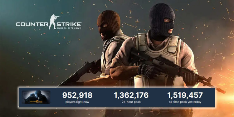Ketika Valve mengumumkan Counter-Strike 2, CS:GO berhasil menorehkan rekor baru dengan 1,519,457 pemain yang online bersamaan.