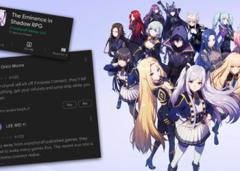 The Eminence in Shadow RPG terkena cukup banyak review bomb yang diduga dari para pemain Princess Connect yang cukup kecewa