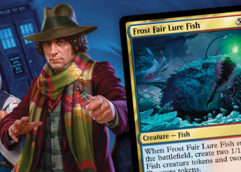 Preview untuk kartu Frost Fair Lure Fish yang unik dari set Magic: The Gathering - Doctor Who
