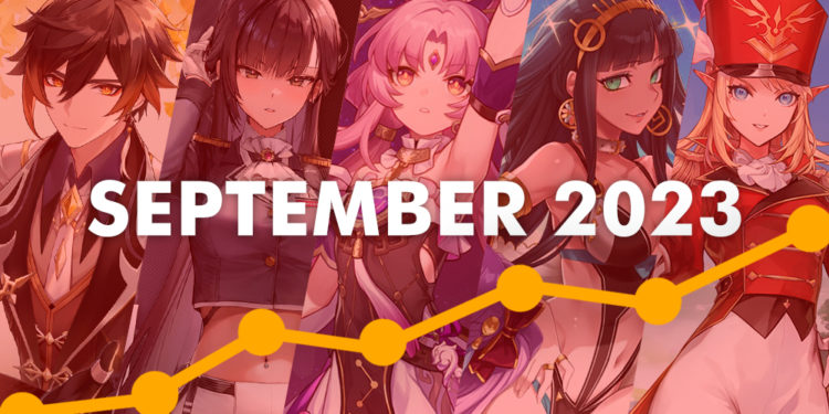 Ranking pendapatan game mobile RPG terpopuler sepanjang September 2023 yang terus didominasi game HoYoverse