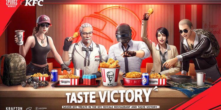 PUBG Mobile mengadakan kolaborasi bersama KFC pada in-game dan gerai-gerai KFC, Indonesia juga kebagian eventnya