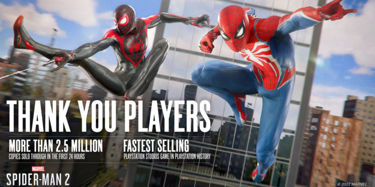 Sony Interactive Entertainment telah resmi mengumumkan bahwa Marvel’s Spider-Man 2 telah terjual sebanyak 2.5 juta copy di hari pertama.