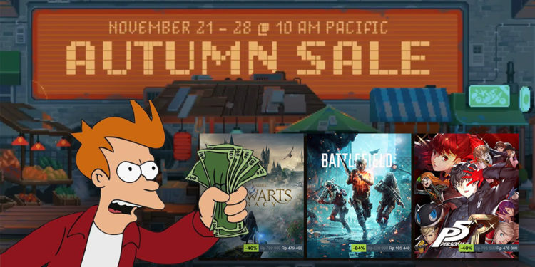 Steam Autumn Sale diselenggarakan mulai dari 22 November sampai dengan 29 November waktu Indonesia. Banyak diskon menarik.