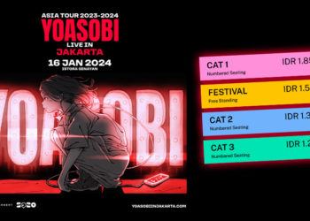 PK Entertainment telah resmi mengumumkan harga tiket untuk nonton Yoasobi di Jakarta yang bisa dibeli mulai 1 Desember mendatang.