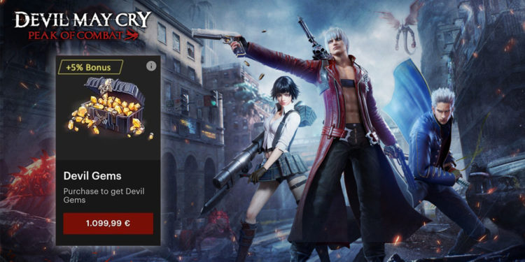 Devil May Cry: Peak of Combat memiliki paket penjualan Devil Gems mulai dari yang paling murah hingga paling mahal sekitar 18 juta rupiah.