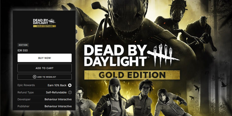 Dead by Daylight Gold Edition yang cuma dibanderol IDR 550 di Epic Games Store sepertinya mengalami bug price, bisa dibeli.