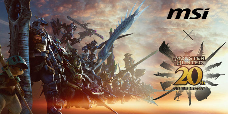 MSI telah bekerjasama dengan Capcom untuk memasarkan produk gaming bertema anniversary ke-20 Monster Hunter