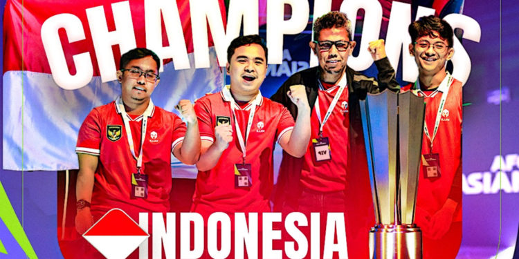 Indonesia berhasil menjadi juara di eAsian Cup 2023 setelah berhasil menang secara dramatis melawan di Jepang di final.