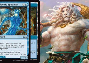 Preview untuk kartu berwajah dua yaitu Hydroelectric Specimen dan Laboratory dari set Magic: The Gathering - Modern Horizons 3