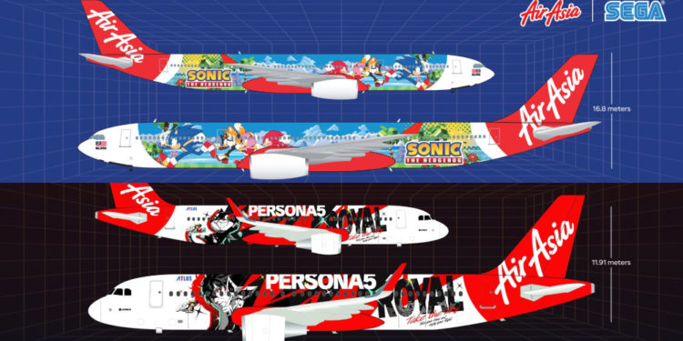 AirAsia membawa fanservice ke tingkat yang lebih tinggi dengan bekerjasama dengan Sonic the Hedgehog dan Persona 5 Royal.