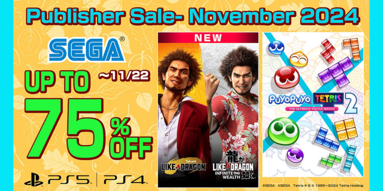SEGA kembali membuka masa diskon spesial yang dikhususkan untuk para pemain di platform PlayStation hingga 22 November nanti