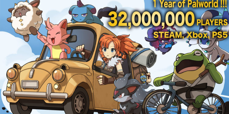 Game Palworld udah berhasil nembus angka 32 juta pemain di seluruh dunia dalam waktu satu tahun sejak rilis awal aksesnya/