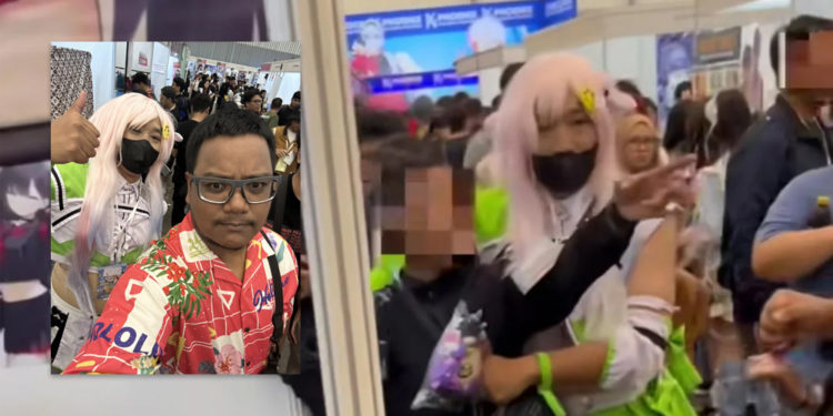 Seorang cosplayer pria yang mengenakan kostum serba hijau mendadak jadi sorotan setelah berhasil menangkap terduga pencopet di Comifuro.