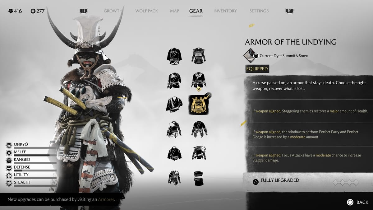ghost of yotei armor