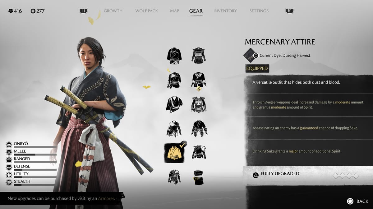 ghost of yotei armor