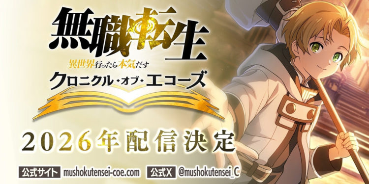 Game RPG mobile baru berjudul Mushoku Tensei: Jobless Reincarnation – Chronicle of Echoes resmi diumumkan dan rilis pada tahun 2026.