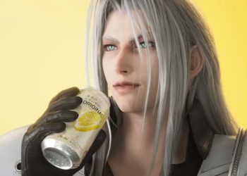 Square Enix jalin kolaborasi dengan Asahi Breweries untuk promosi minuman kaleng terbaru dengan Sephiroth sebagai bintang iklannya