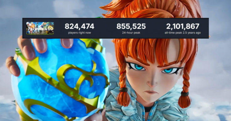 Palworld berhasil mencatat lebih dari 850 ribu pemain bersamaan di Steam hanya dalam waktu tiga hari setelah versi 1.0 dirilis.