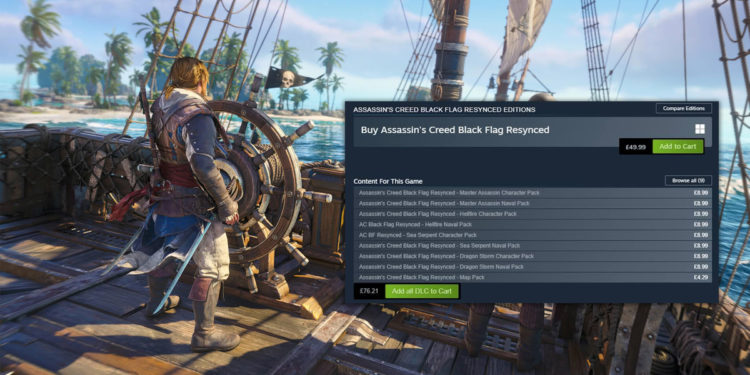 Assassin's Creed Black Flag Resynced akhirnya resmi dirilis dan mendapatkan ulasan negatif karena monetisasi yang bejibun.